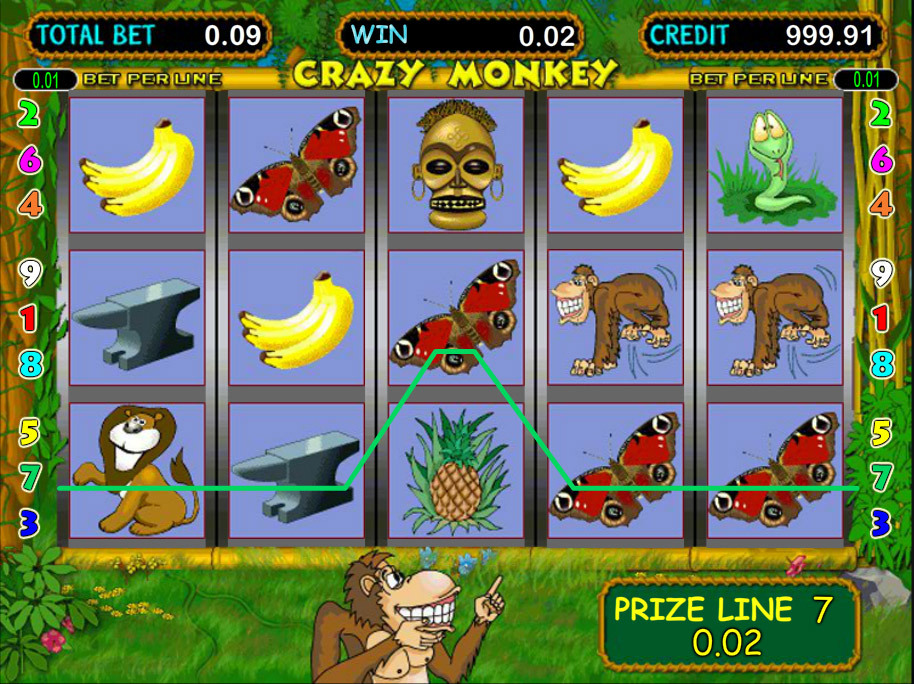 Игровой автомат Crazy Monkey