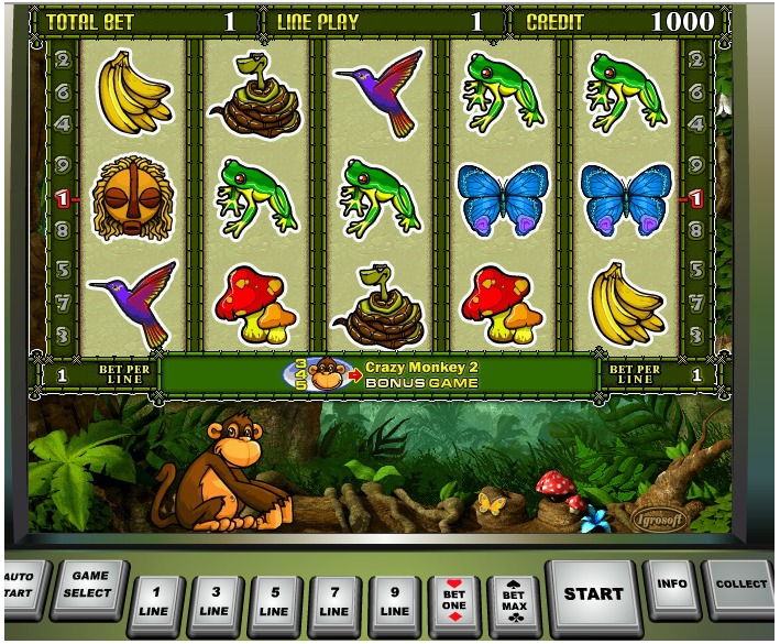 Игровой автомат Crazy monkey 2